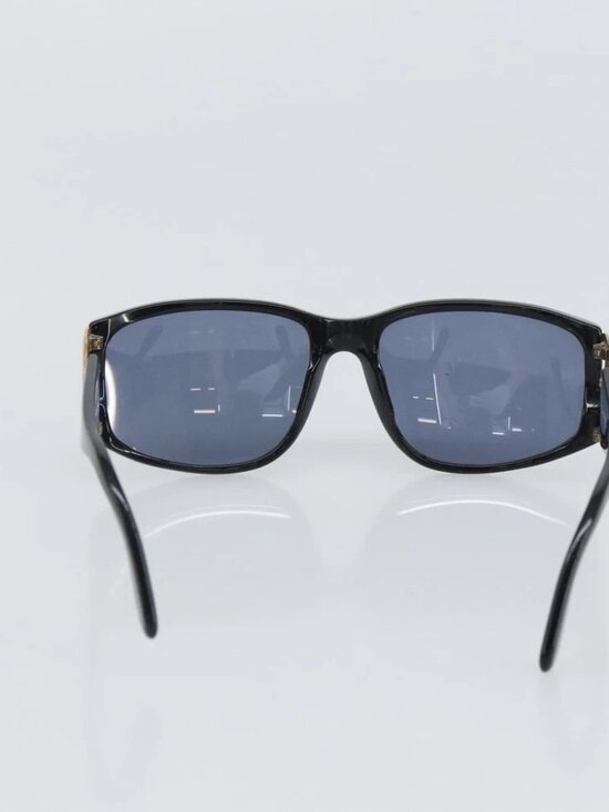 CHANEL Sunglasses plastic Black CC Auth